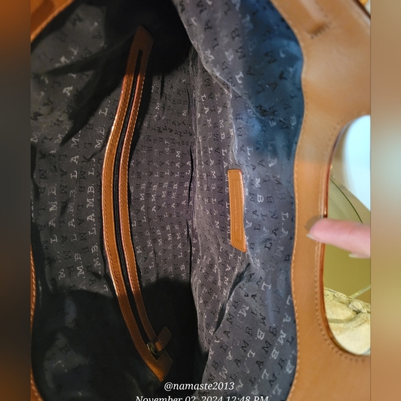 L.A.M.B. Gwen Stefani Brimley Clutch Signature Jacquard Leather Designer #55 - Picture 12 of 12